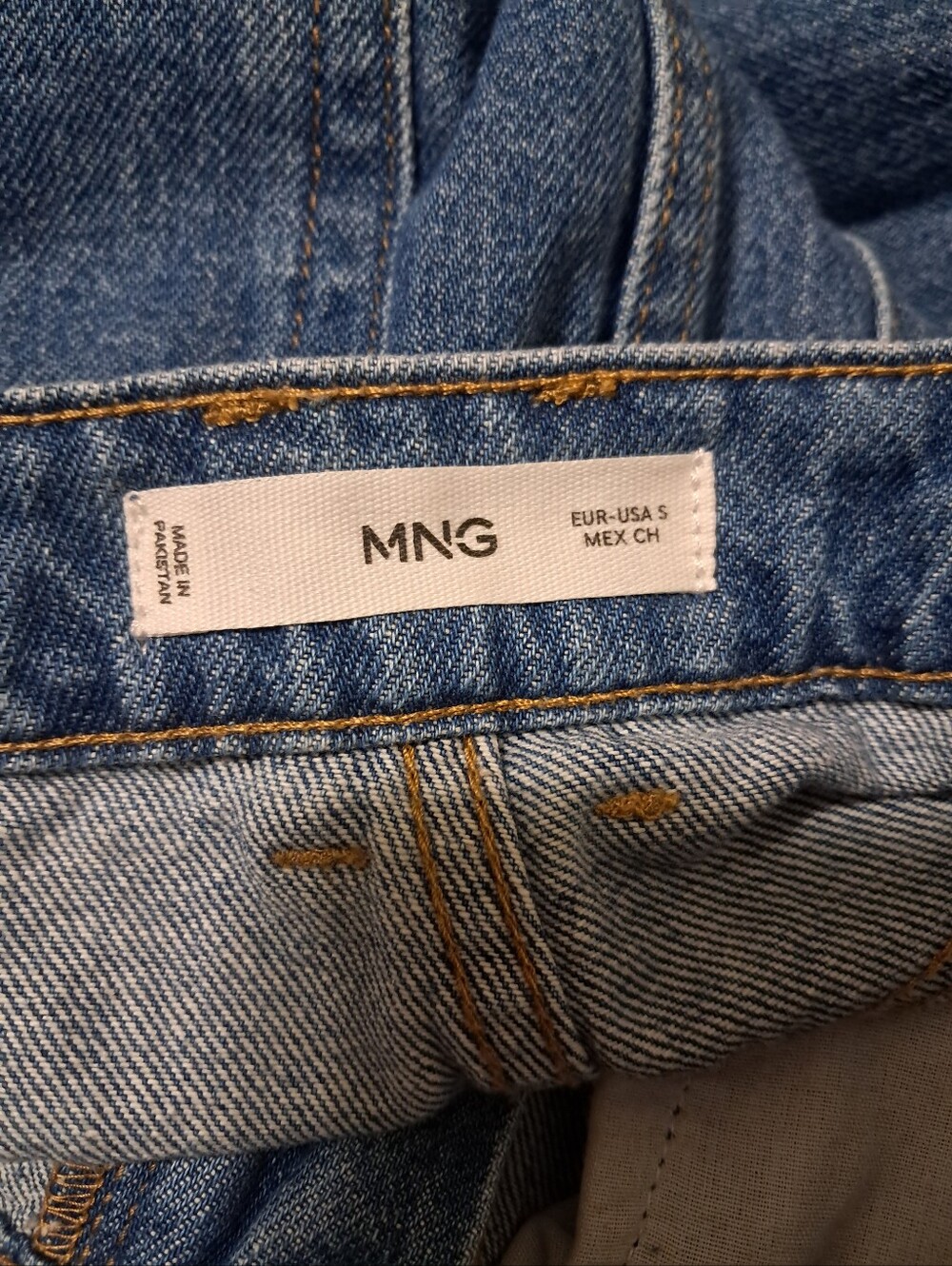 Mango Womens Cotton Long Straight Denim Blue Skirt Sz. S - Picture 8 of 9